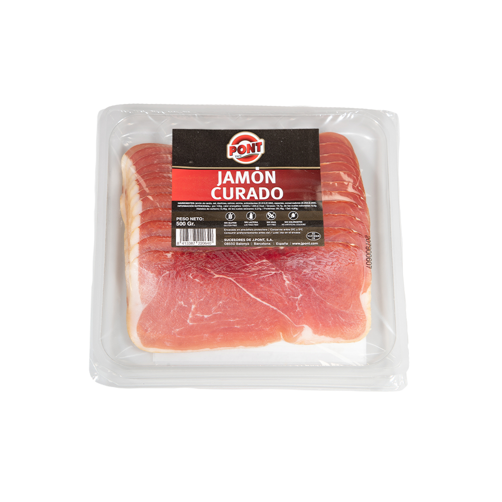 Spanish Cured Ham Sliced 500 G. Tray