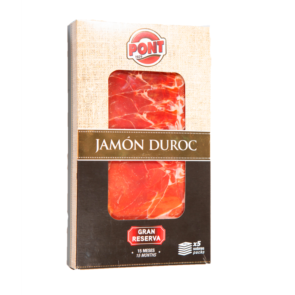 Duroc Ham Gran Reserva - Pack 5x80 G. 