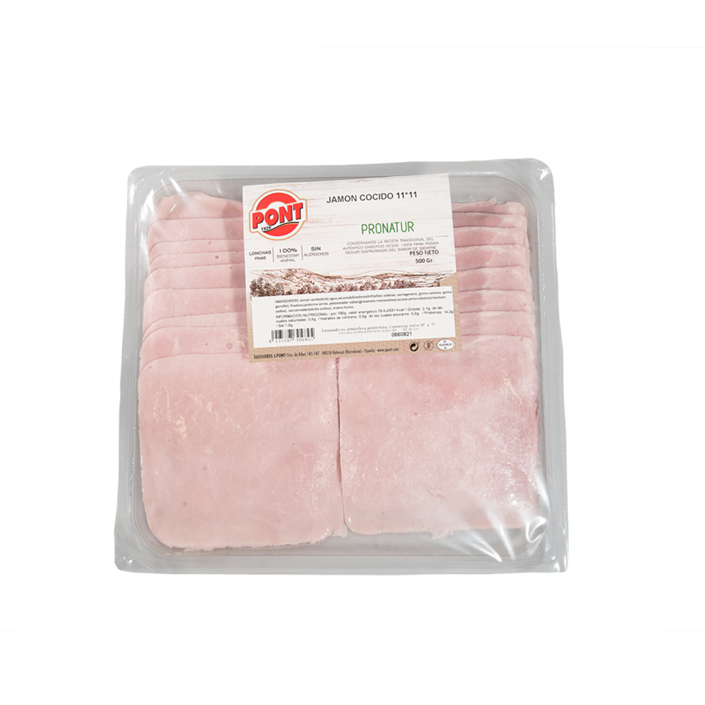 Jamón Cocido 11x11 500g. 