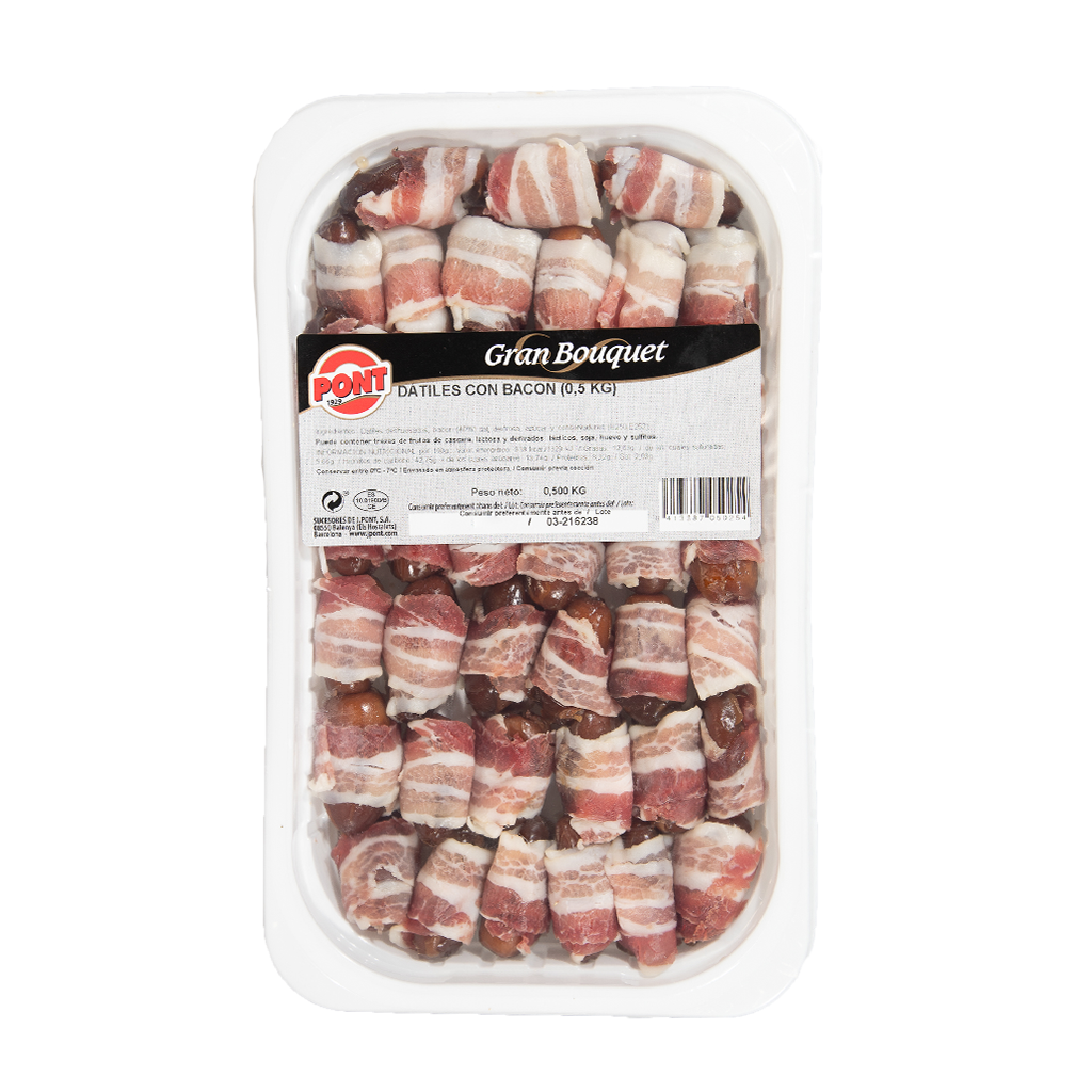 Dates Wrapped In Bacon 500 G. 
